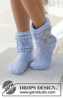 Free patterns - Slippers / DROPS 189-33
