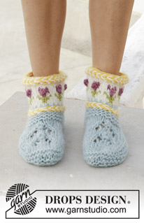 Free patterns - Women's Socks & Slippers / DROPS 189-34