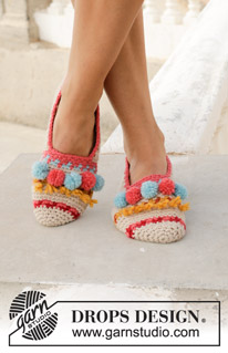 Free patterns - Slippers / DROPS 189-35