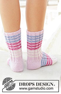 Free patterns - Children Socks & Slippers / DROPS 189-36