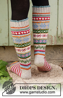 Free patterns - Nordic Socks / DROPS 193-1