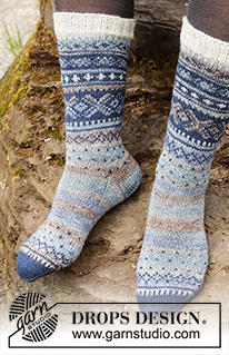 Free patterns - Nordiske sokker / DROPS 193-16