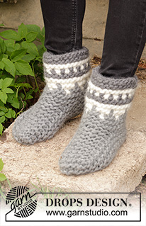 Free patterns - Slippers / DROPS 193-20
