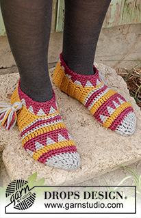 Free patterns - Children Slippers / DROPS 193-5