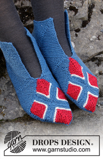 Free patterns - Children Slippers / DROPS 194-41