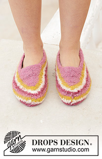 Free patterns - Children Slippers / DROPS 198-16