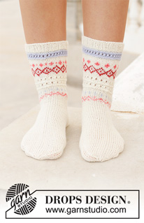 Free patterns - Puolisääreen ylettyvät sukat / DROPS 198-17