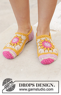 Free patterns - Children Slippers / DROPS 198-19