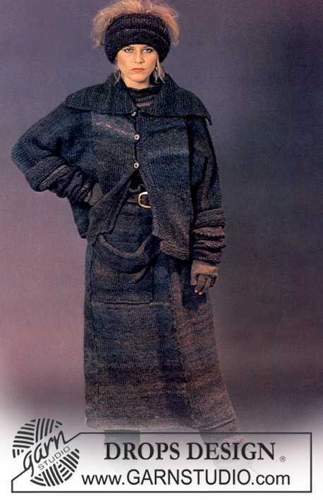 DROPS 2-19 - DROPS jakke og skjørt i Musarde- Jakke i Royal  - Fingervanter i Lhasa - Pannebånd, pulsvarmere, leggvarmere og votter i Royal/Flores.