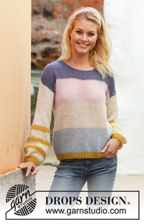 Free patterns - Striped Jumpers / DROPS 201-22