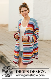 Free patterns - Damskie długie rozpinane swetry / DROPS 202-2
