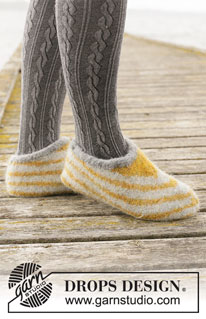 Free patterns - Children Slippers / DROPS 203-24