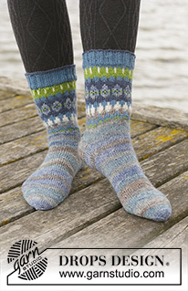 Free patterns - Nordic Socks / DROPS 203-28