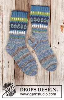 Free patterns - Nordic Socks / DROPS 203-28