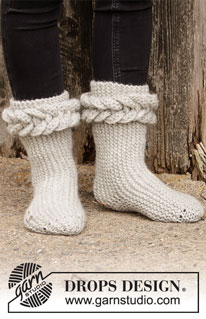 Free patterns - Slippers / DROPS 203-35