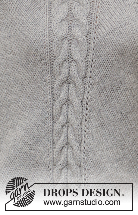 Northern Exposure / DROPS 205-2 - Gebreide poncho-trui met raglan in DROPS Nepal. Het werk wordt van boven naar beneden gebreid met kabels en hoge hals. Maten S - XXXL.