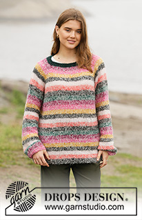 Free patterns - Striped Jumpers / DROPS 206-37