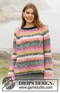 Free patterns - Swetry przez głowę w paski / DROPS 206-38