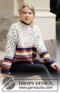 Free patterns - Striped Jumpers / DROPS 206-42