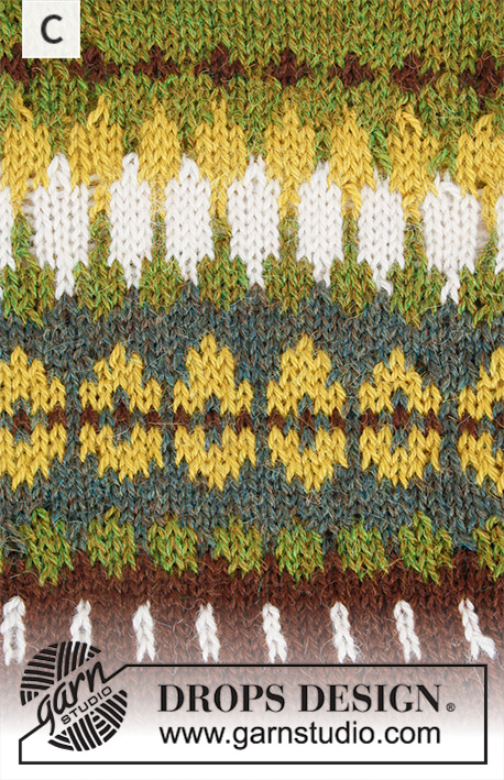Heim / DROPS 207-1 - Pulôver tricotado de cima para baixo, com encaixe arredondado em jacquard norueguês, em DROPS Alpaca. Do S ao XXXL.
Gorro tricotado com jacquard norueguês em DROPS Alpaca.