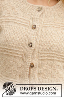 Weaving Memories Jacket / DROPS 207-36 - Casaco tricotado em ponto texturado, em DROPS Air. Do S ao XXXL