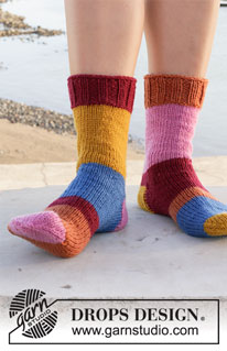 Free patterns - Children Socks & Slippers / DROPS 209-18
