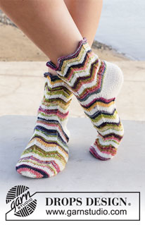 Free patterns - Women's Socks & Slippers / DROPS 209-20