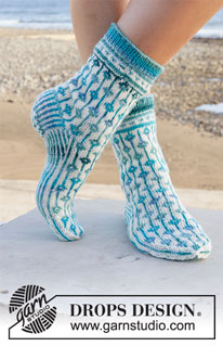 Free patterns - Women's Socks & Slippers / DROPS 209-21