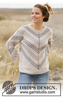 Free patterns - Swetry przez głowę w paski / DROPS 210-14