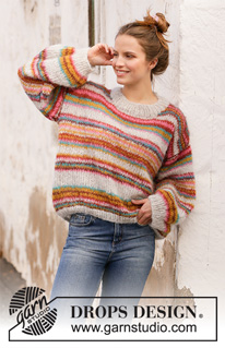 Free patterns - Striped Jumpers / DROPS 212-20