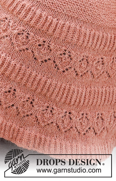 Sienna Wrap / DROPS 214-3 - Xaile tricotado de cima para baixo, com ponto rendado e canelado inglês, em DROPS Alpaca.
