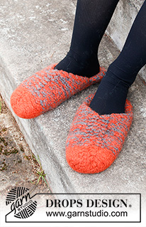 Free patterns - Felted Slippers / DROPS 214-59