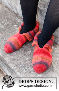 Free patterns - Felted Slippers / DROPS 214-60