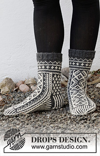 Free patterns - Nordic Socks / DROPS 214-63