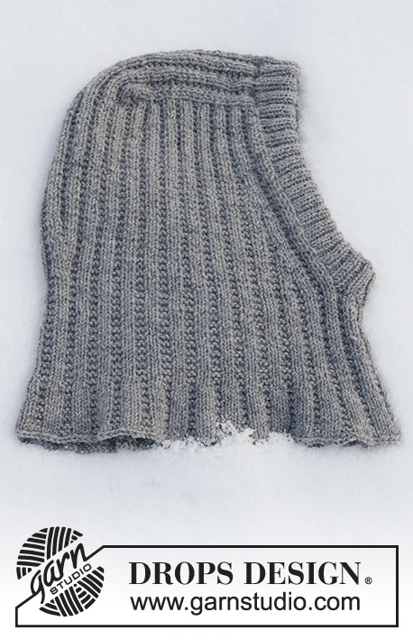 Northern Spirit / DROPS 214-70 - Knitted hat / balaclava in DROPS Lima. The piece is worked with textured pattern and ribbed edging.