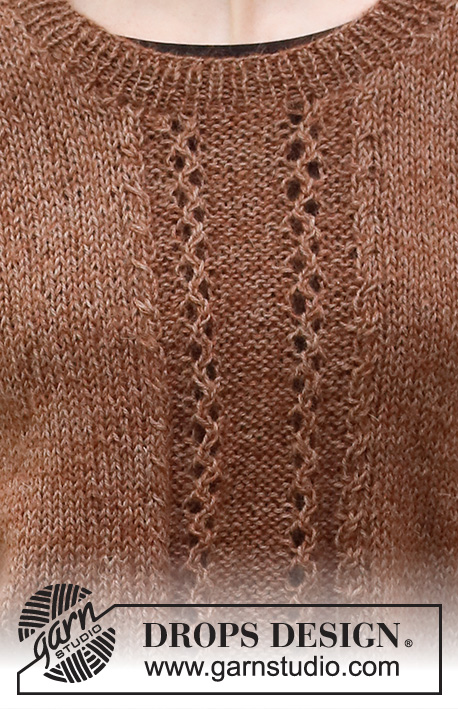 Autumn Roads / DROPS 216-36 - Colete tricotado em DROPS Flora e DROPS Kid-Silk. Do S ao XXXL.