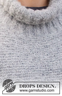 Avalon Tunic / DROPS 217-35 - Colete tricotado em DROPS Alpaca Bouclé, com gola alta e aberturas nos lados. Do S ao XXXL.