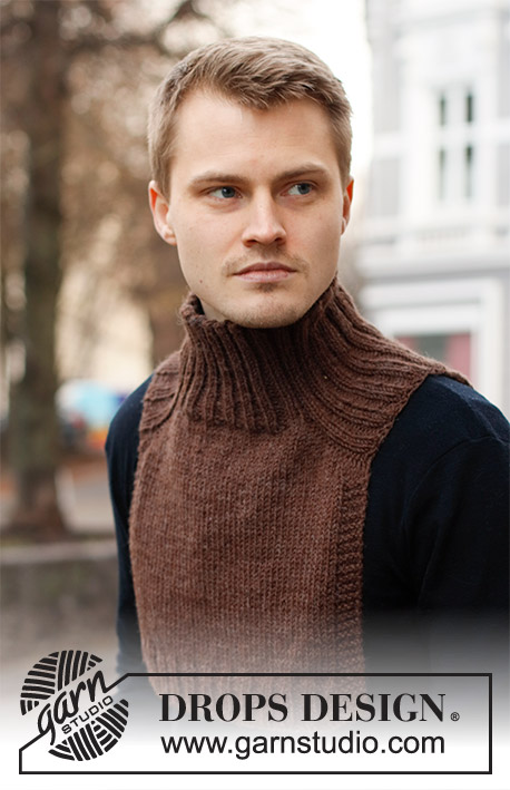 Layers of Winter / DROPS 219-21 - Knitted neck warmer with saddle shoulders in DROPS Nepal. The piece is worked top down, with rib and stockinette stitch. Sizes S - XXXL.