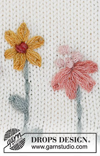 Free patterns - Decorative Flowers / DROPS 222-48