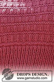 Raspberry Fair / DROPS 223-31 - Top tricoté avec point texturé, en DROPS Paris. Du XS au XXL.