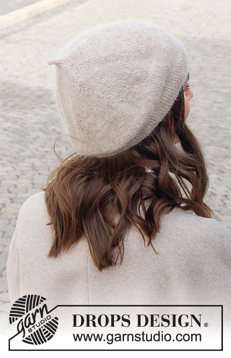 Streets of Paris / DROPS 225-41 - Knitted beret/hat in DROPS Alpaca and DROPS Kid-Silk.
