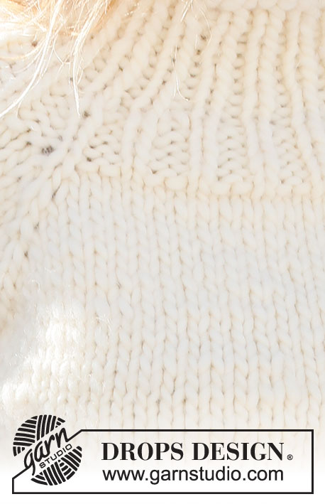 Snow Song Sweater / DROPS 227-25 - Raglánový pulovr pletený shora dolů z příze DROPS Polaris. Velikost S - XXXL.