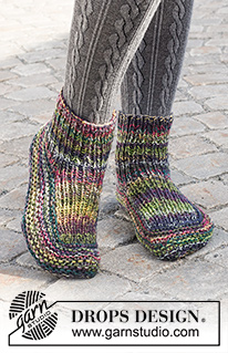 Free patterns - Women's Socks & Slippers / DROPS 227-59
