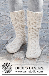 Free patterns - Women's Socks & Slippers / DROPS 227-66