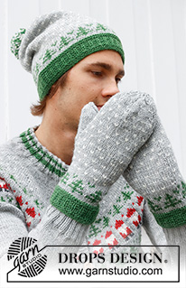 Free patterns - Christmas Mittens / DROPS 233-15