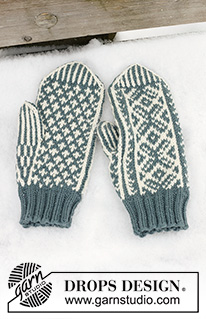 Clapping Elves / DROPS 233-20 - Knitted mittens for men with with Nordic pattern in DROPS Merino Extra Fine. Theme: Christmas