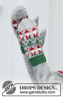 Free patterns - Christmas Mittens / DROPS 234-61