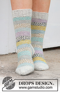 Free patterns - Women's Socks & Slippers / DROPS 234-70