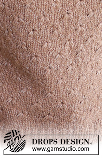 Country Spice / DROPS 237-19 - Knitted sweater in DROPS Air. Piece is knitted top down with saddle shoulders and relief pattern. Size: S - XXXL
