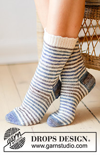 Free patterns - Women's Socks & Slippers / DROPS 238-27